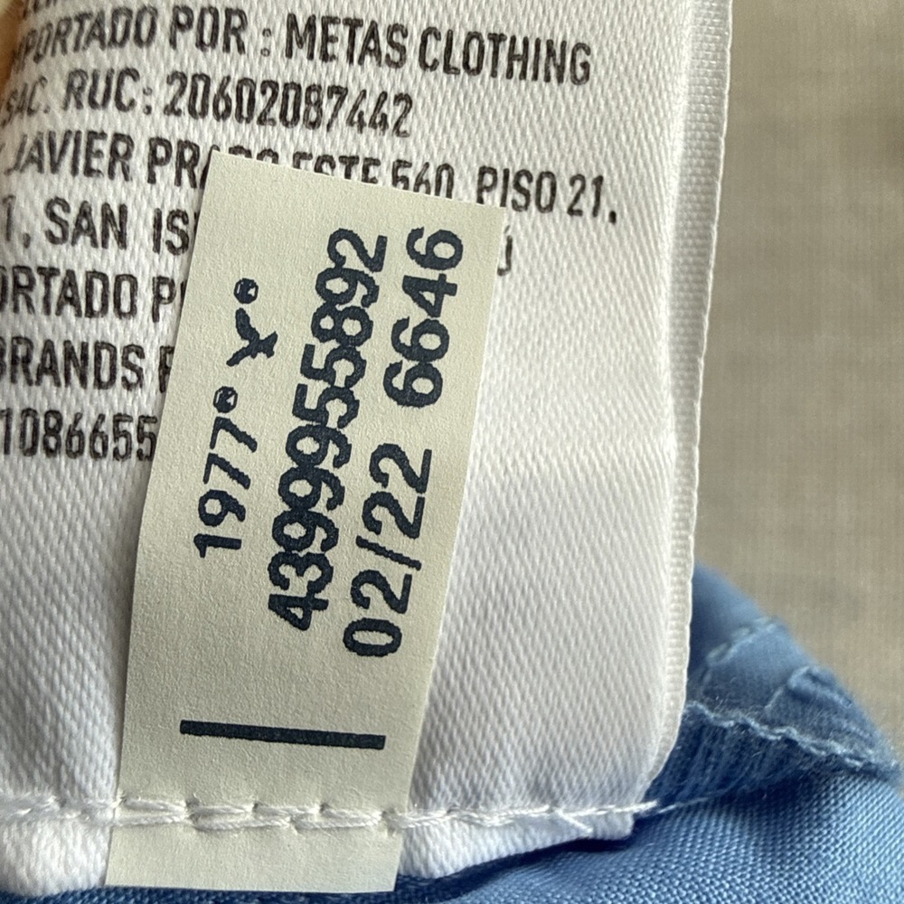 American Eagle Maxi Dress Womens L Smocked Tiered Chambray Coastal Granddaughter - Picture 14 of 14